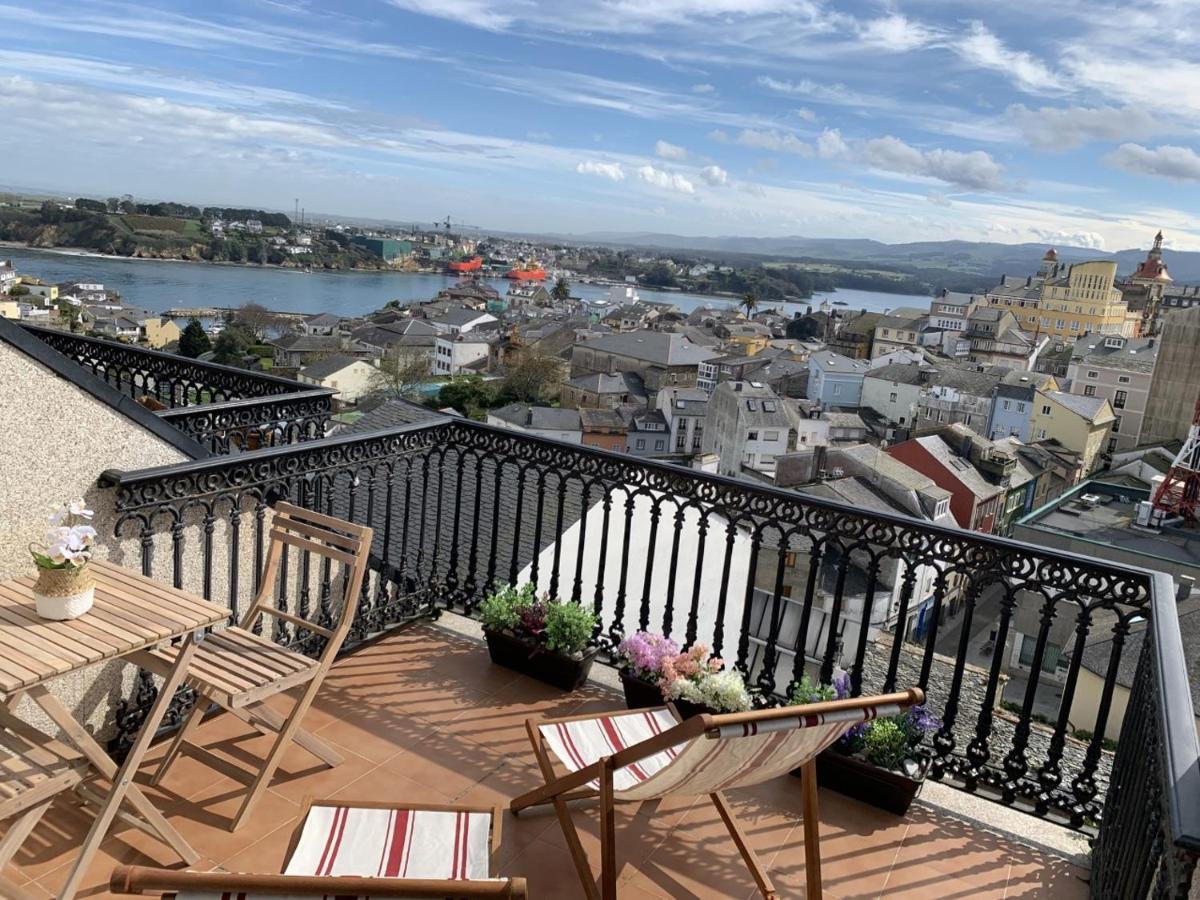 Moderno Piso Con La Mejor Terraza De Ribadeo Y Vistas Maravillosas Экстерьер фото
